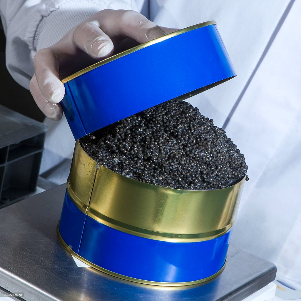 Caviar servi à la fourchette
